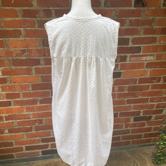 Vintage Nightgown Robe Set Grannycore Cottagecore Ditsy Strawberry Cotton Medium - Picture 8 of 9